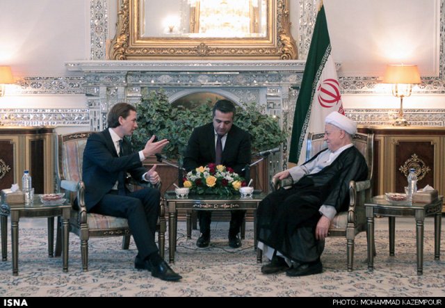 دیدار وزیر خارجه 27 ساله اتریش با هاشمی رفسنجانی