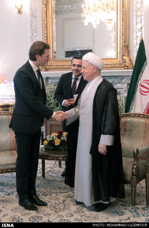 دیدار وزیر خارجه 27 ساله اتریش با هاشمی رفسنجانی