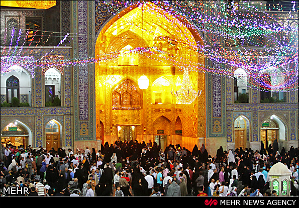 حرم امام رضا در اعیاد شعبانیه (عکس) حرم امام رضا در اعیاد شعبانیه (عکس)