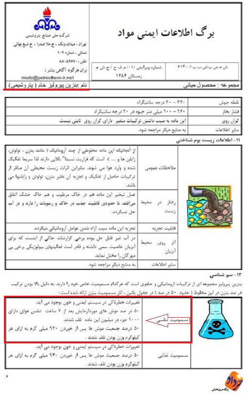 اثبات سرطان زایی بنزین پتروشیمی با ماده سمی «بنزین پیرولیز»/ افشای یک پنهانکاری بزرگ + اسناد اثبات سرطان زایی بنزین پتروشیمی با ماده سمی «بنزین پیرولیز»/ افشای یک پنهانکاری بزرگ + اسناد