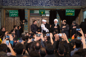 (تصاویر)-حضورحسن روحانی درمراسم عزاداری روزعاشورا-حرم عبدالعظیم حسنی