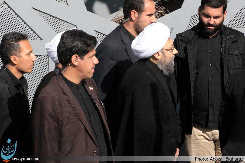 (تصاویر)-حضورشخصیت هادرمراسم تشییع پیکرشهیدمحسن حججی