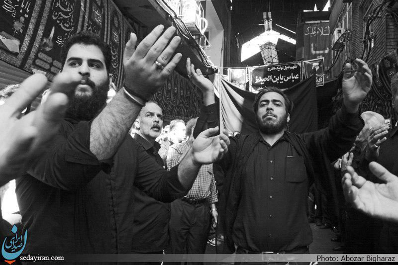 (تصاویر)-مراسم عزاداری تاسوعای حسینی دربازارتهران