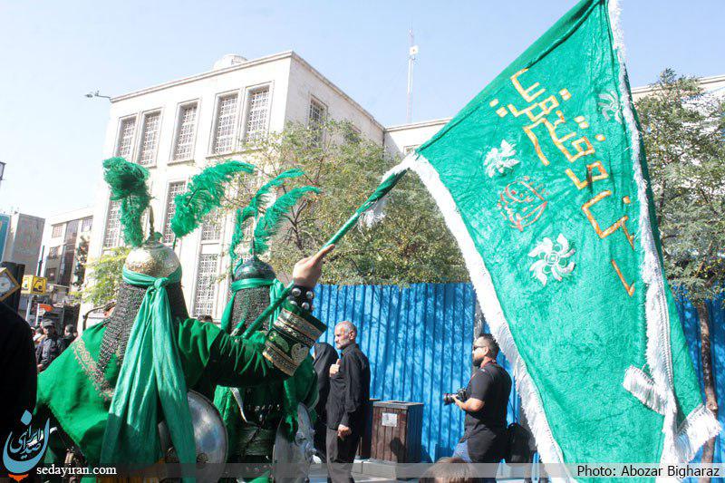 (تصاویر)-مراسم عزاداری درچهارراه گلوبندک تهران
