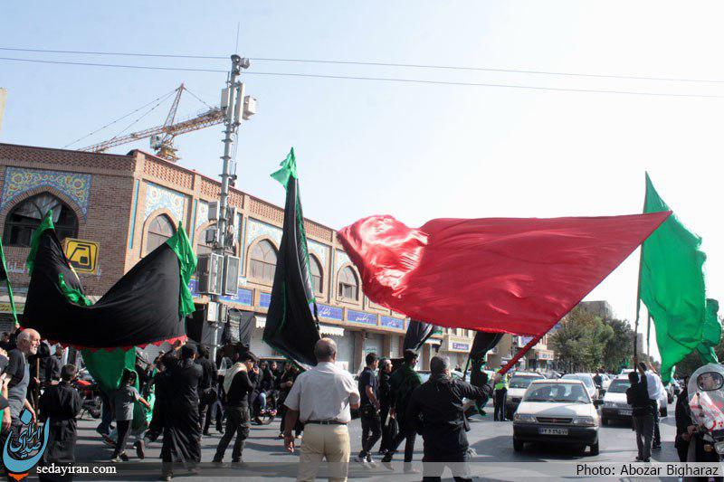 (تصاویر)-مراسم عزاداری درچهارراه گلوبندک تهران