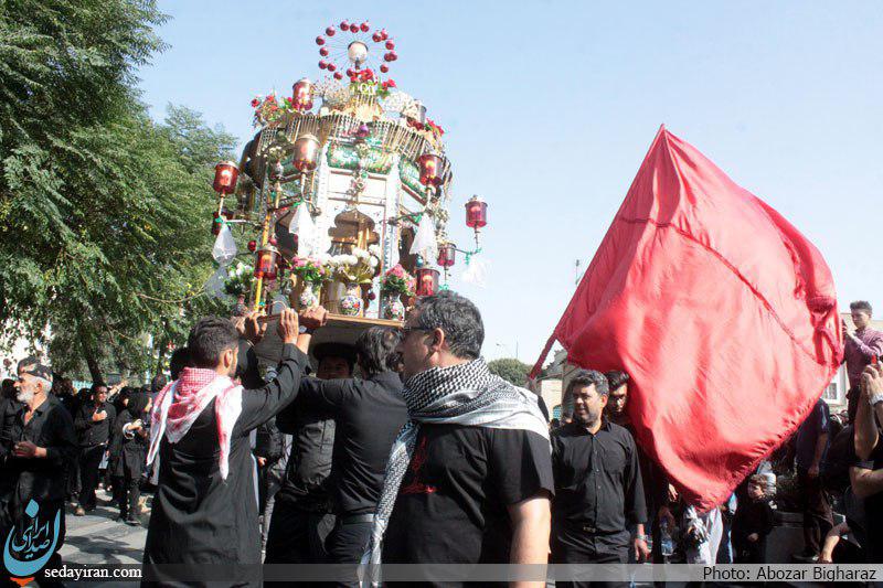 (تصاویر)-مراسم عزاداری درچهارراه گلوبندک تهران
