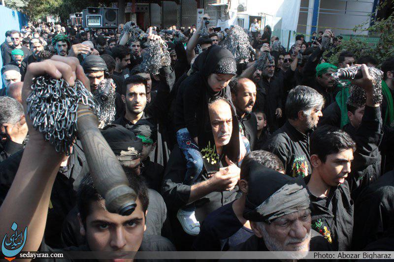(تصاویر)-مراسم عزاداری درچهارراه گلوبندک تهران