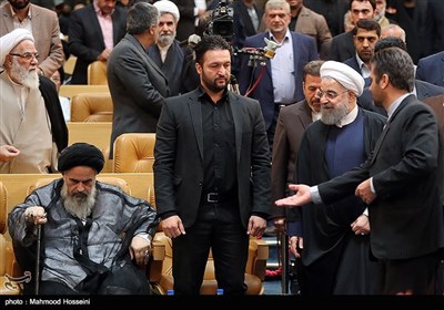 (تصاویر)-حضور حسن روحانی در همایش بزرگداشت چهلمین سالگرد شهادت آیت الله مصطفی خمینی