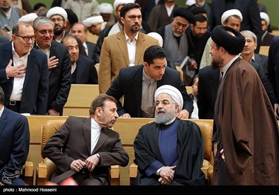 (تصاویر)-حضور حسن روحانی در همایش بزرگداشت چهلمین سالگرد شهادت آیت الله مصطفی خمینی