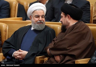 (تصاویر)-حضور حسن روحانی در همایش بزرگداشت چهلمین سالگرد شهادت آیت الله مصطفی خمینی