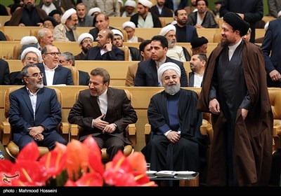 (تصاویر)-حضور حسن روحانی در همایش بزرگداشت چهلمین سالگرد شهادت آیت الله مصطفی خمینی