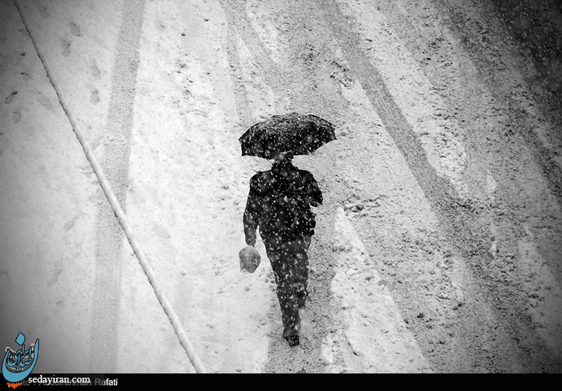 (تصاویر) بارش برف در همدان
