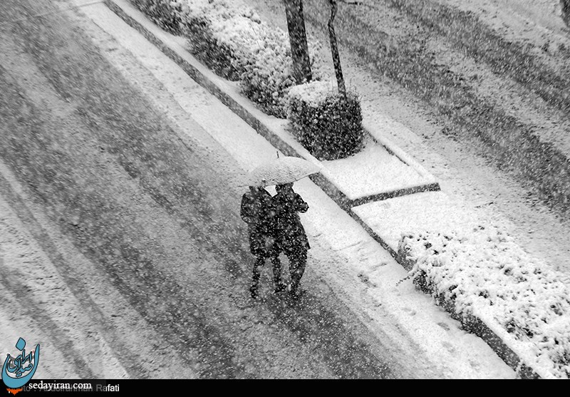 (تصاویر) بارش برف در همدان