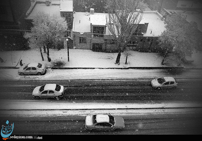 (تصاویر) بارش برف در همدان