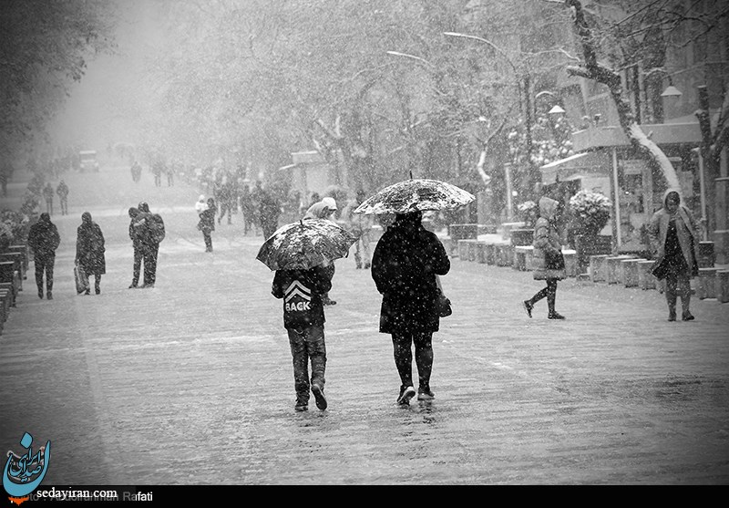 (تصاویر) بارش برف در همدان