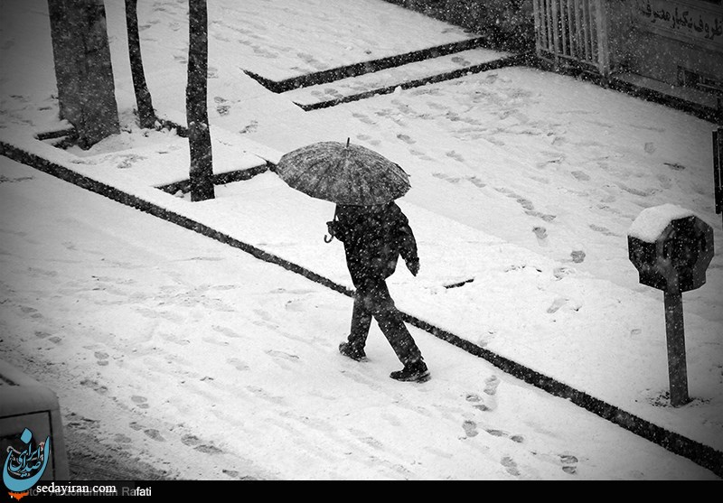 (تصاویر) بارش برف در همدان