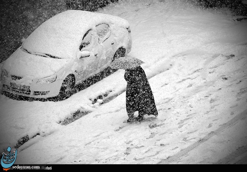 (تصاویر) بارش برف در همدان