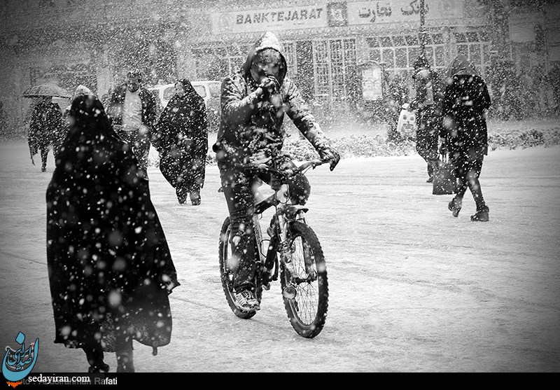 (تصاویر) بارش برف در همدان