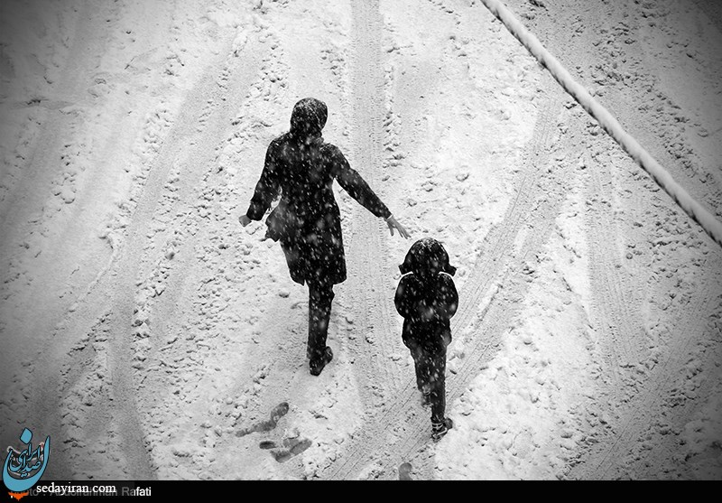 (تصاویر) بارش برف در همدان
