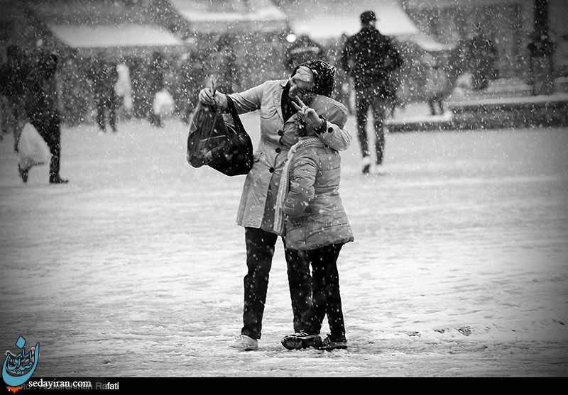 (تصاویر) بارش برف در همدان