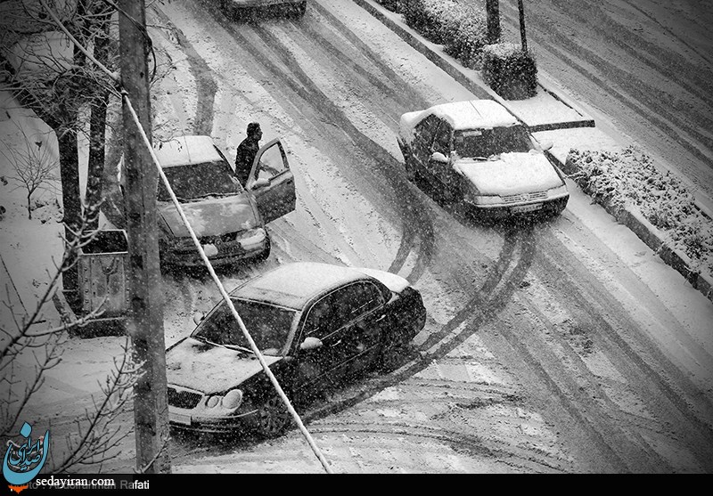 (تصاویر) بارش برف در همدان