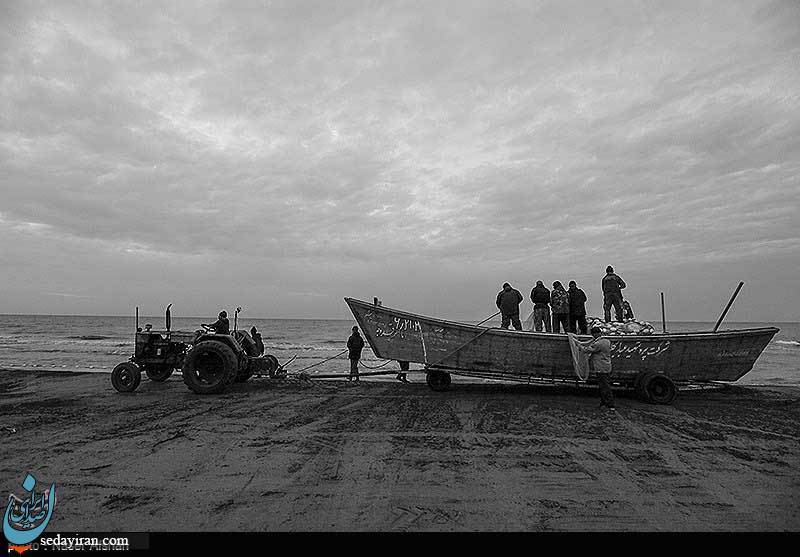 (تصاویر) صید ماهی در سواحل دریای خزر