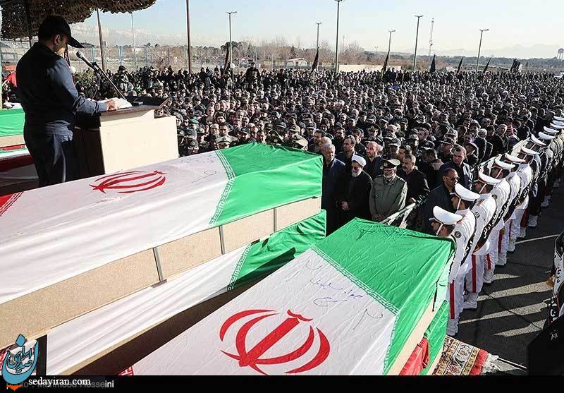 (تصاویر) تشییع شهدای حادثه سقوط بوئینگ ۷۰۷