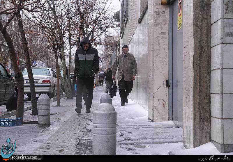 (تصاویر) بارش تگرگ و برف در تهران