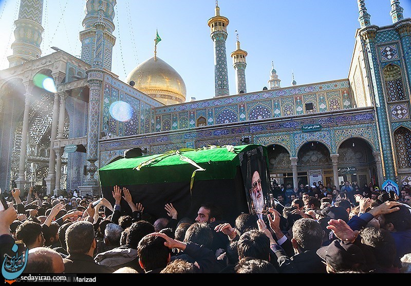 (تصاویر) تشییع پیکر آیت‌الله هاشمی شاهرودی -قم