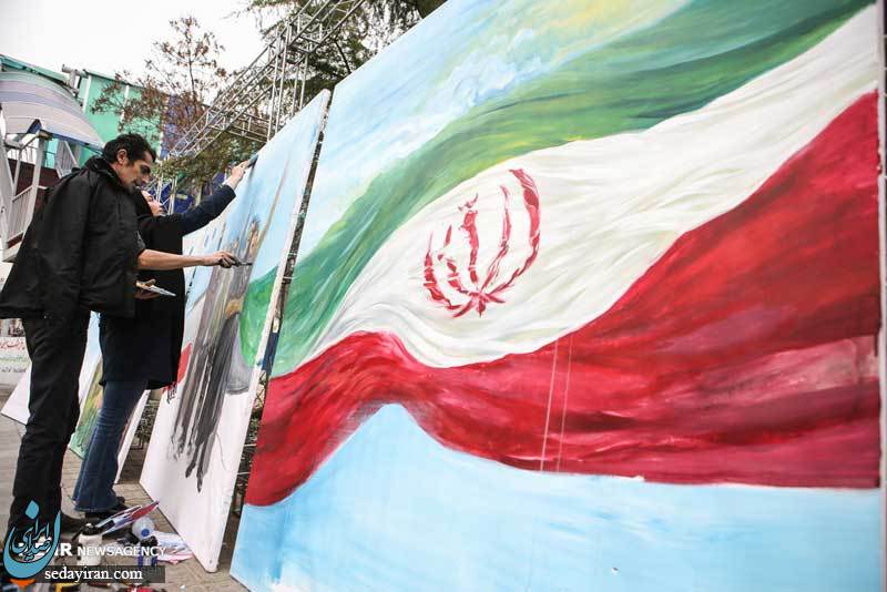 (تصاویر) آذین بندی شهر با پرچم مقدس جمهوری اسلامی ایران