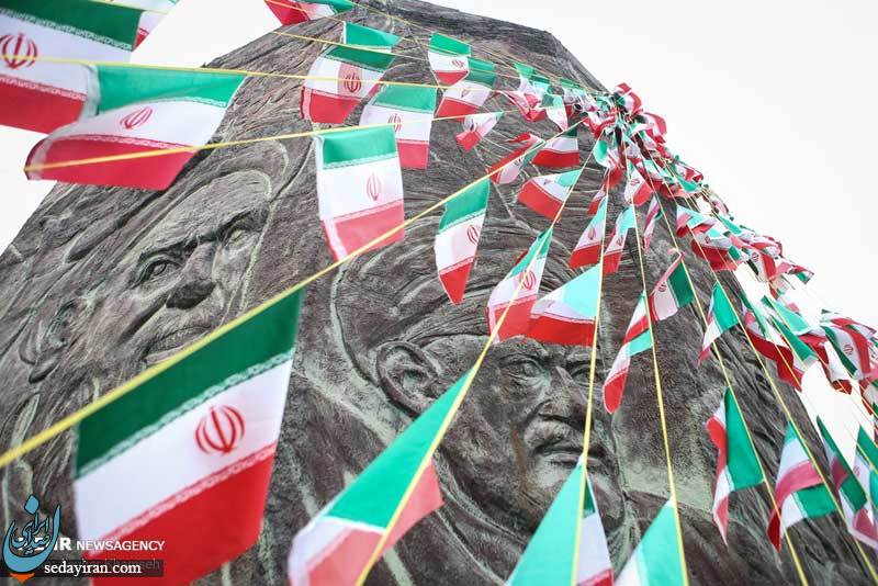 (تصاویر) آذین بندی شهر با پرچم مقدس جمهوری اسلامی ایران