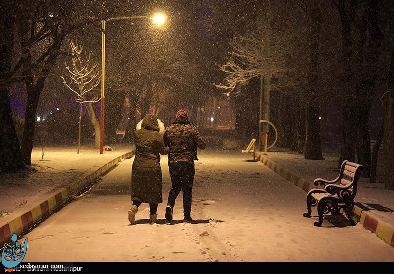(تصاویر) بارش برف در اردبیل