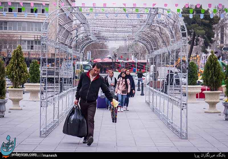 (تصاویر) مسافران نوروزی در ایستگاه راه آهن تهران