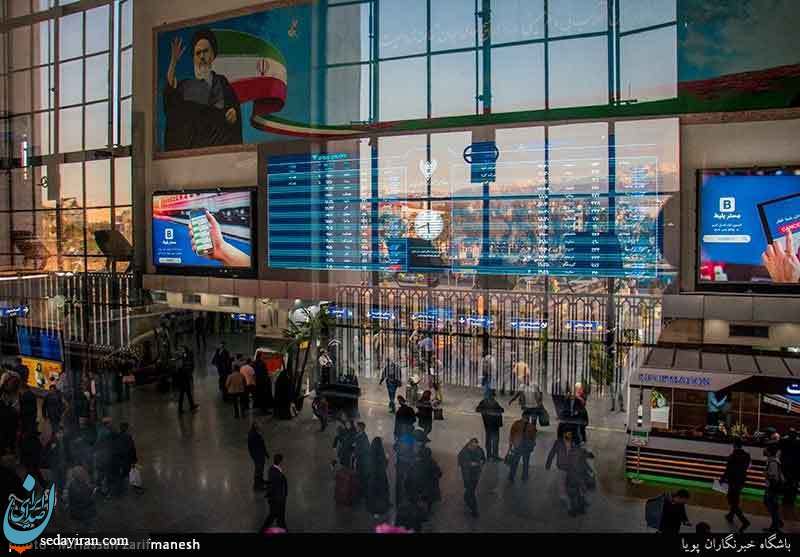 (تصاویر) مسافران نوروزی در ایستگاه راه آهن تهران