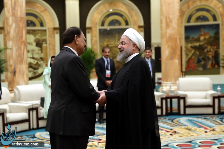 (تصاویر) دیدار روحانی با رئیس جمهور پاکستان در چین
