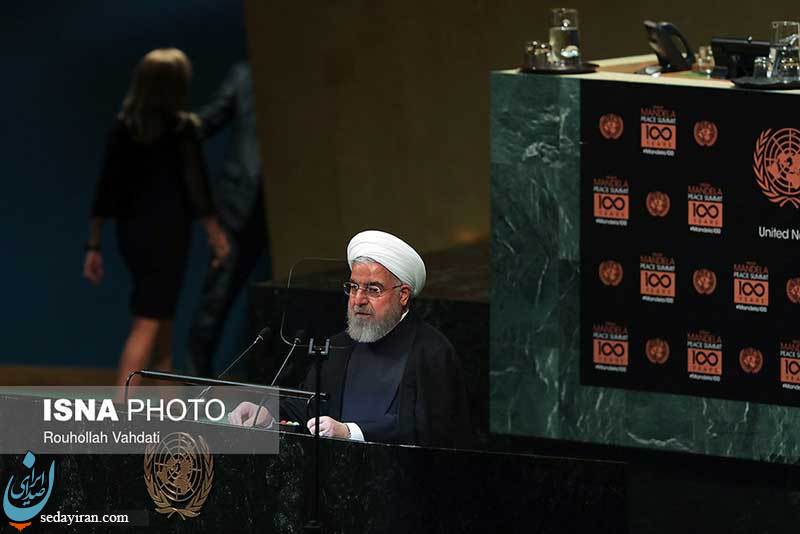 (تصاویر) سخنرانی روحانی در اجلاس صلح در مقر سازمان ملل