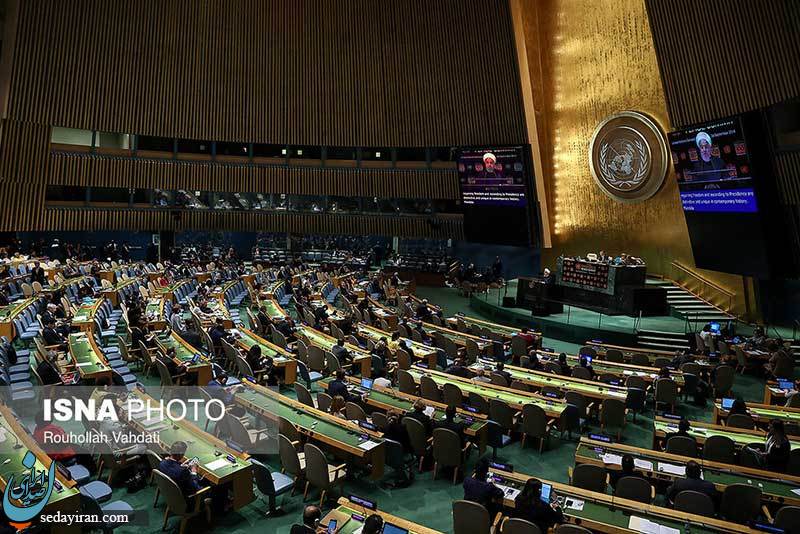 (تصاویر) سخنرانی روحانی در اجلاس صلح در مقر سازمان ملل