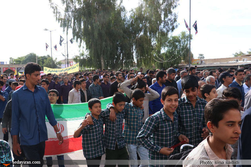 (تصاویر) راهپیمایی ۱۳ آبان در شهرستان لارستان