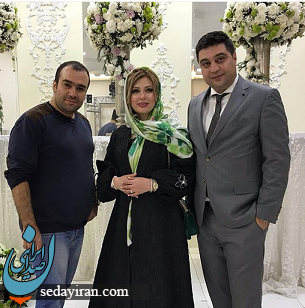 (تصویر) خانم بازیگر و همسرش در عروسی