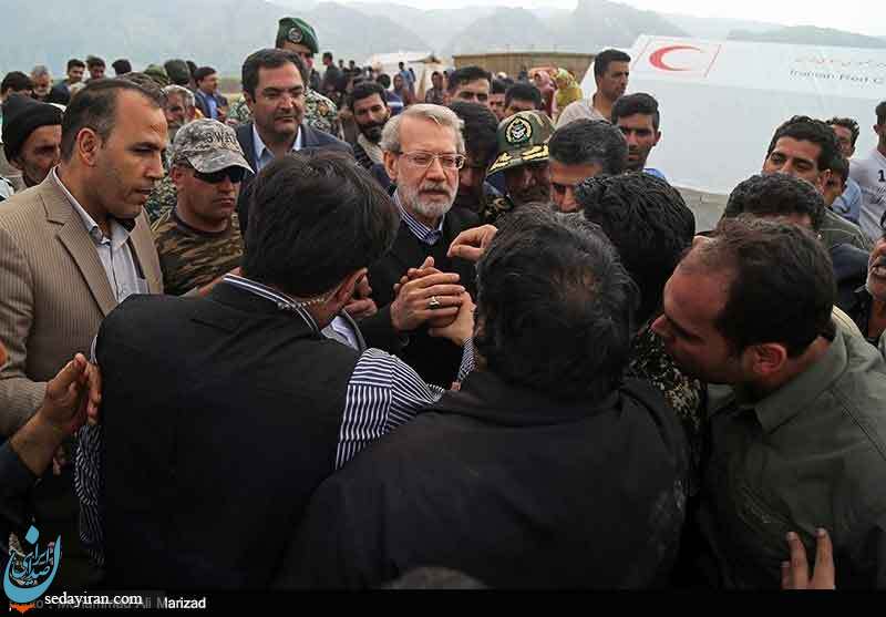 (تصاویر) بازدید رئیس مجلس شورای اسلامی از مناطق سیل زده لرستان