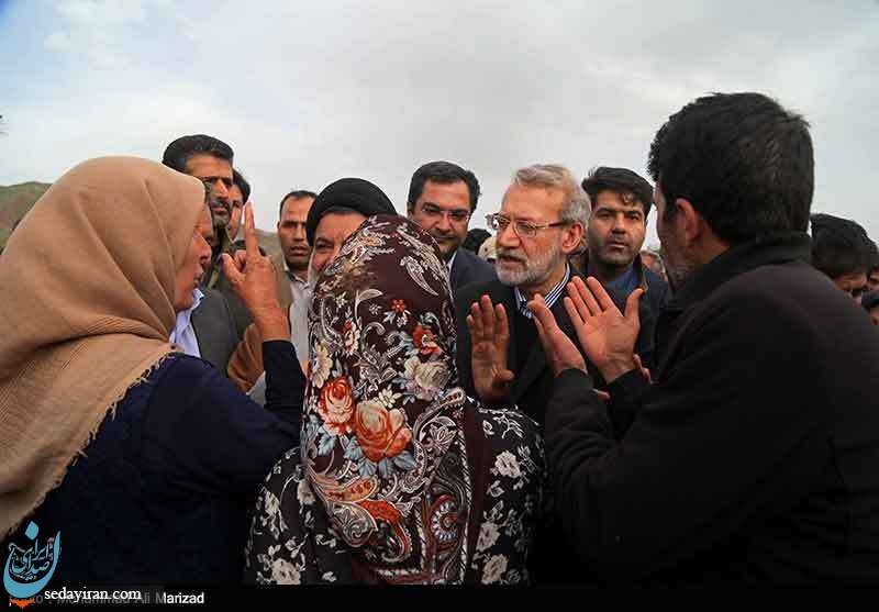 (تصاویر) بازدید رئیس مجلس شورای اسلامی از مناطق سیل زده لرستان
