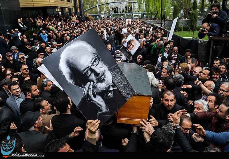 (تصاویر) مراسم تشییع پیکر زنده‌یاد جمشید مشایخی