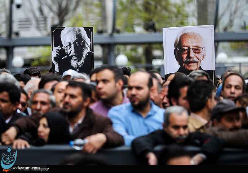 (تصاویر) مراسم تشییع پیکر زنده‌یاد جمشید مشایخی