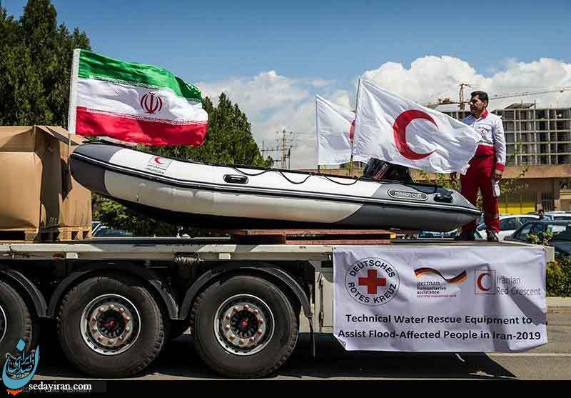 (تصاویر) تحویل محموله کمک های بشردوستانه آلمان به هلال احمر