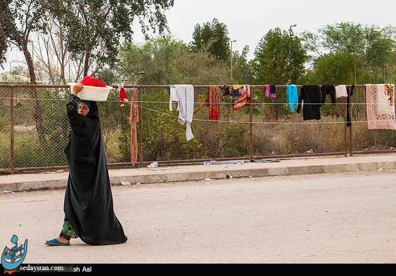 (تصاویر) اسکان سیل زدگان خوزستان در اردوگاه فارابی