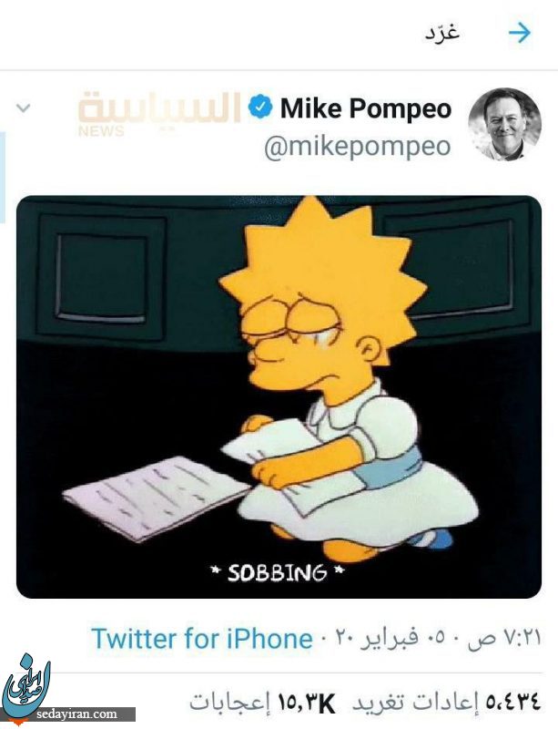 پست طعنه آمیز پمپئو در واکنش به پلوسی پست طعنه آمیز پمپئو در واکنش به پلوسی