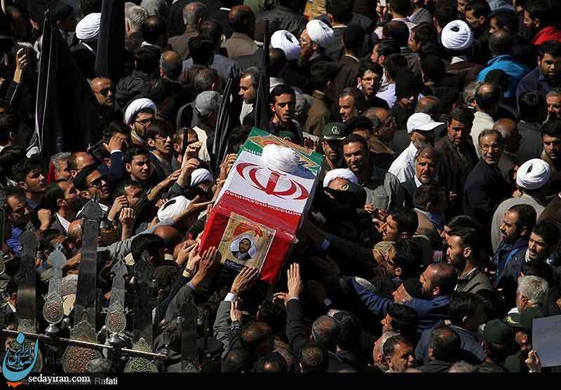 (تصاویر) تشییع پیکر طلبه شهید همدانی حجت الاسلام مصطفی قاسمی