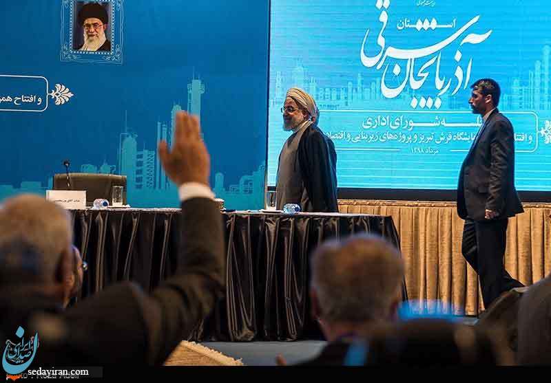 (تصاویر) سفر رئیس جمهور به تبریز