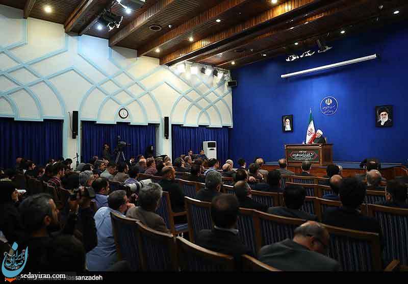 (تصاویر) نشست خبری رئیس جمهور