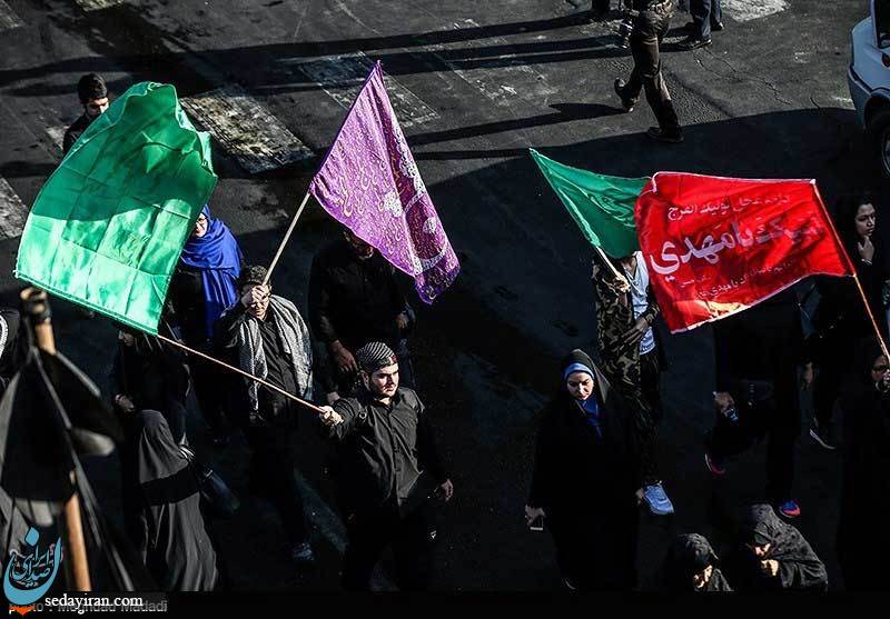 (تصاویر) پیاده روی جاماندگان اربعین حسینی(ع) در تهران